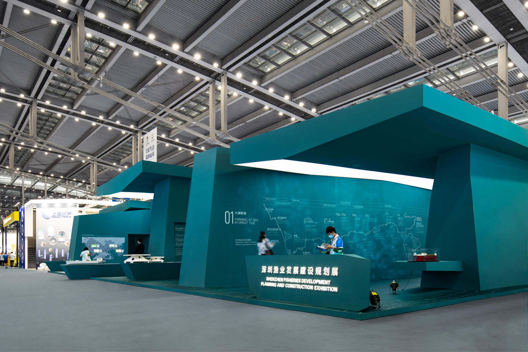 百舸争流，深圳渔博会“渔业发展建设规划展”策展及展览设计 / Pills Architects