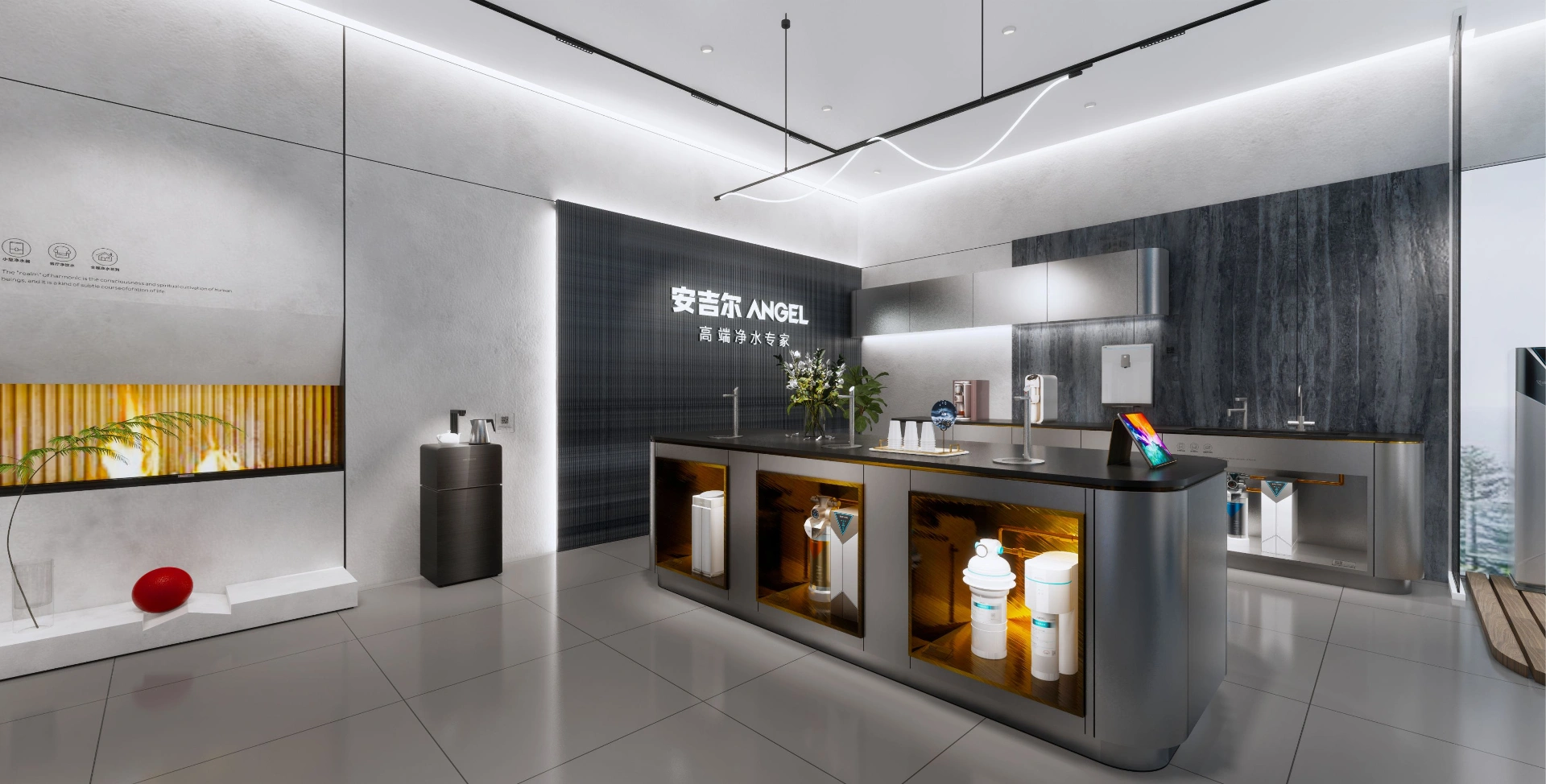 深圳,安吉尔展厅:“活水”探寻之旅 / D&M店与面创意
